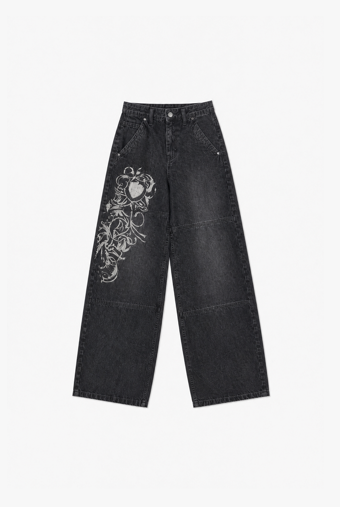 Wide Leg Denim flat-lay