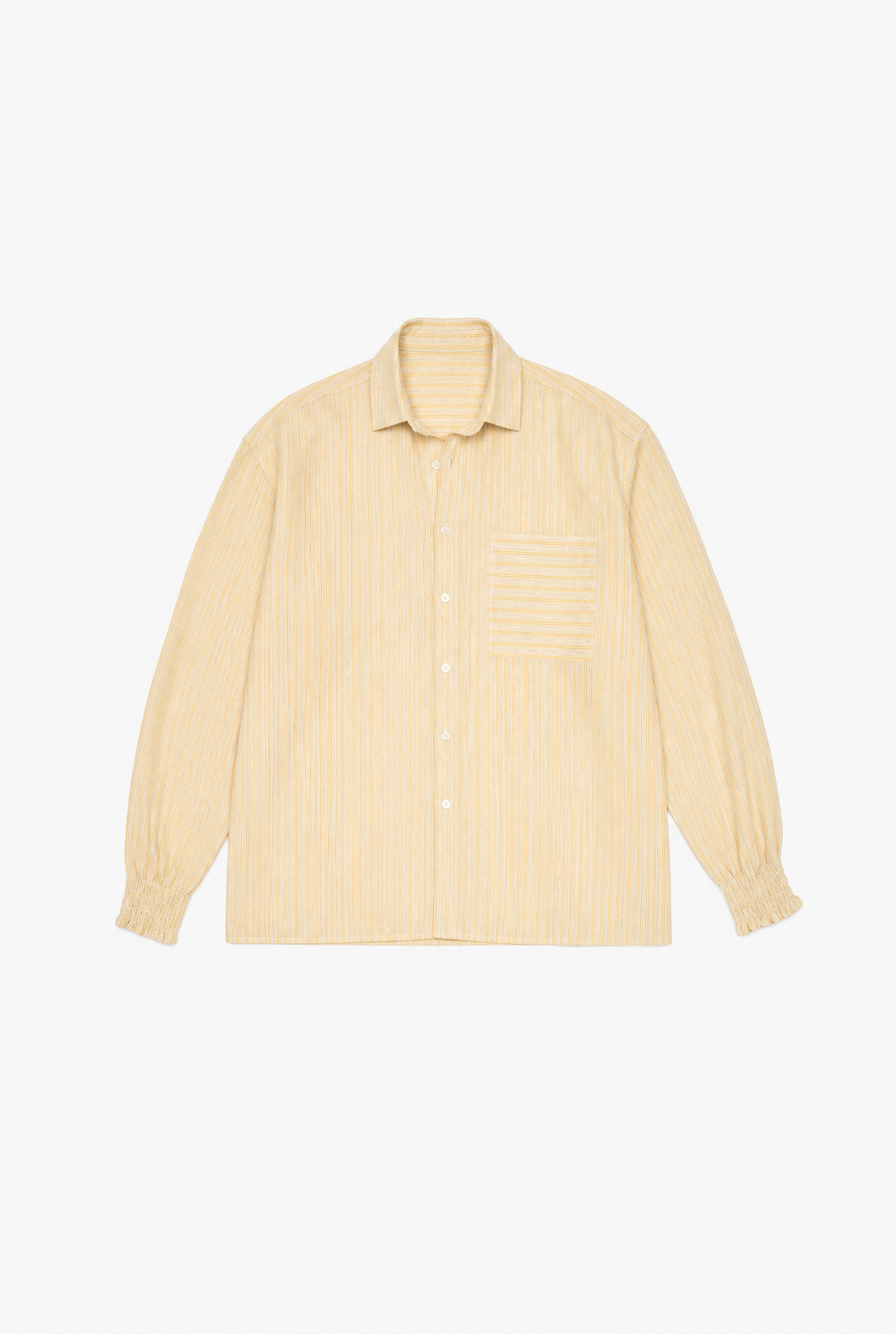 Yellow Stripe Shirt flat-lay
