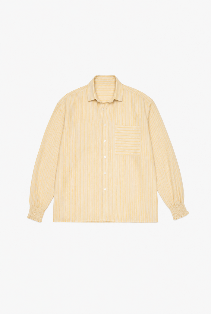 Yellow Stripe Shirt flat-lay